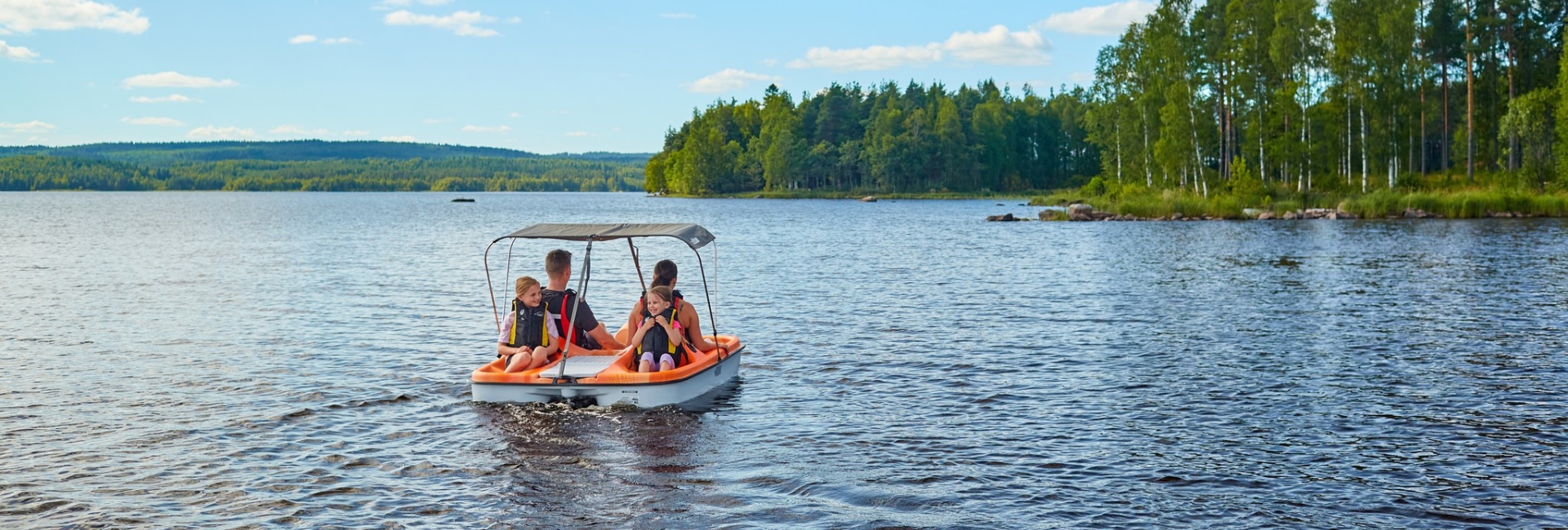 Rent a pedal boat and head out on lake Pielinen