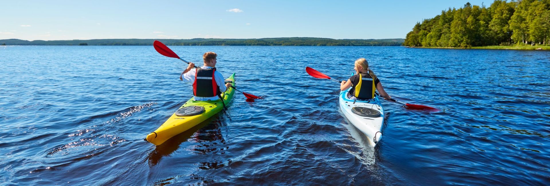 Go paddling on lake Pielinen